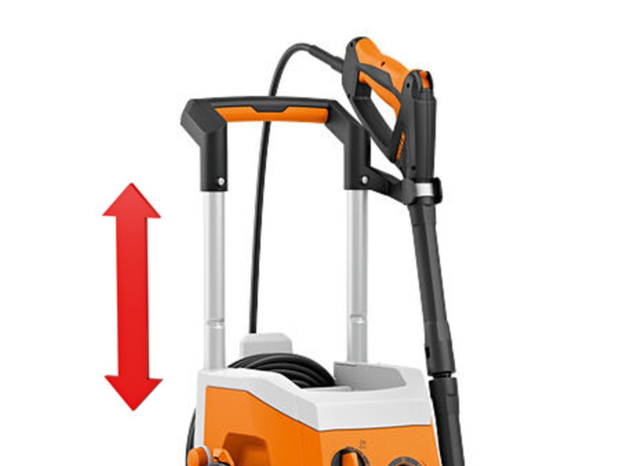 Myjka ciśnieniowa elektryczna STIHL RE 170; Aluminiowy uchwyt teleskopowy